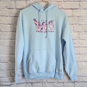 Golf Wang Baby Marching Band Hoodie S Blue Pink Pullover Sweatshirt Long Sleeve